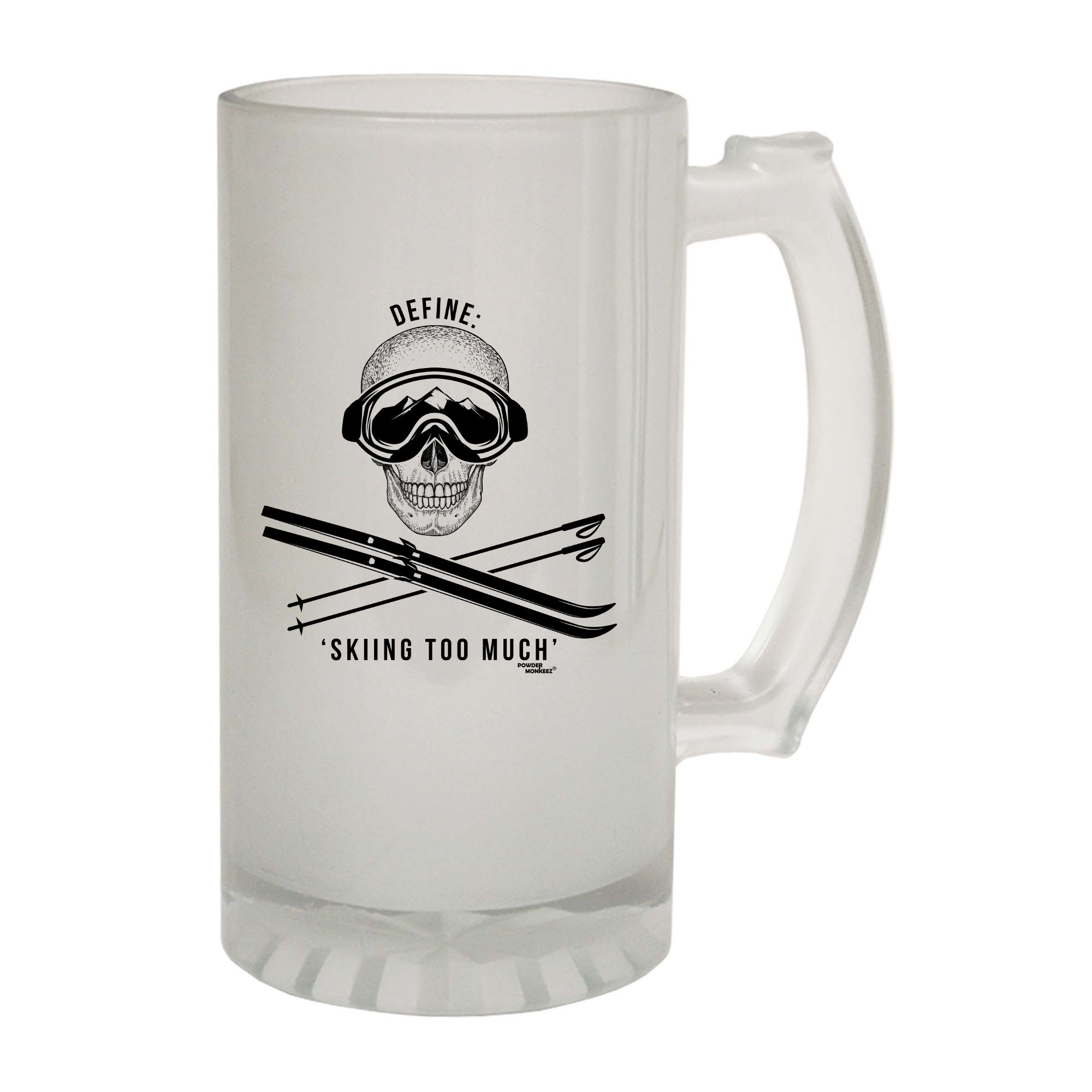 Pm Define Skiing Too Much - Funny Beer Stein