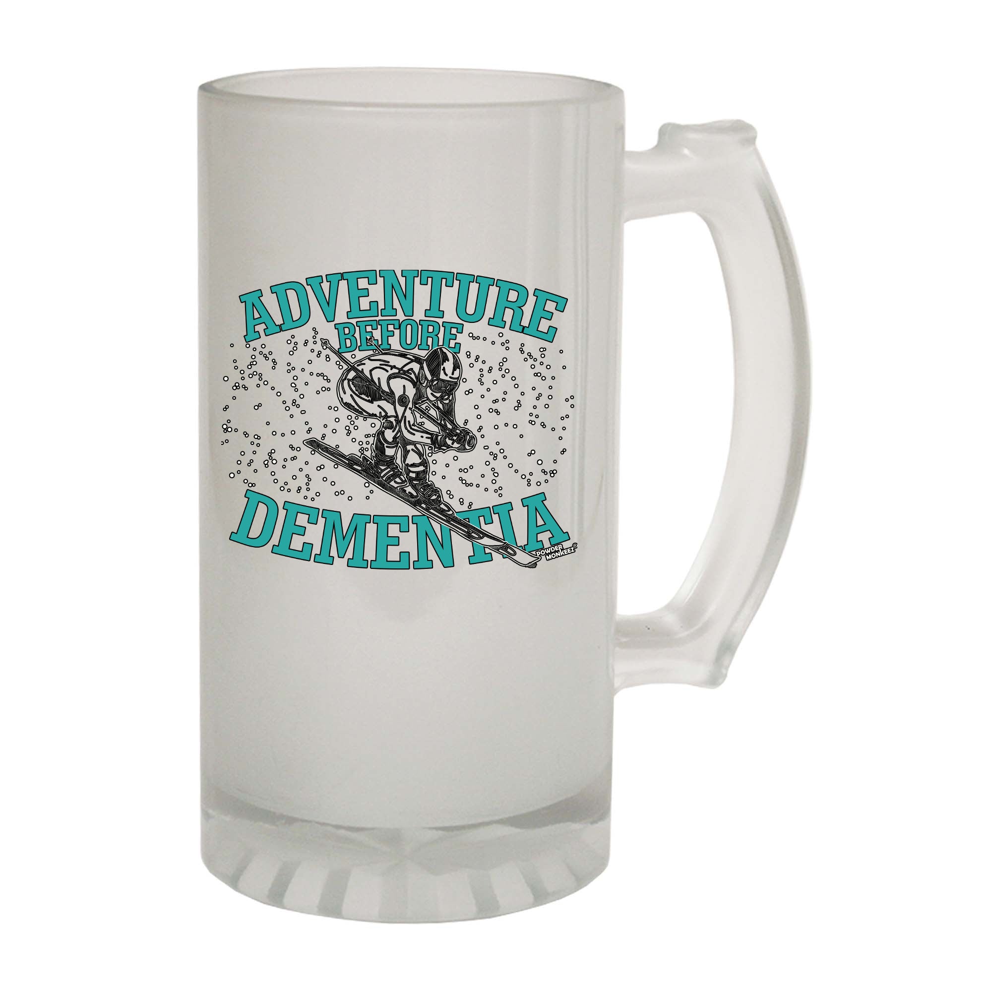 Pm Adventure Before Dementia Skiing - Funny Beer Stein