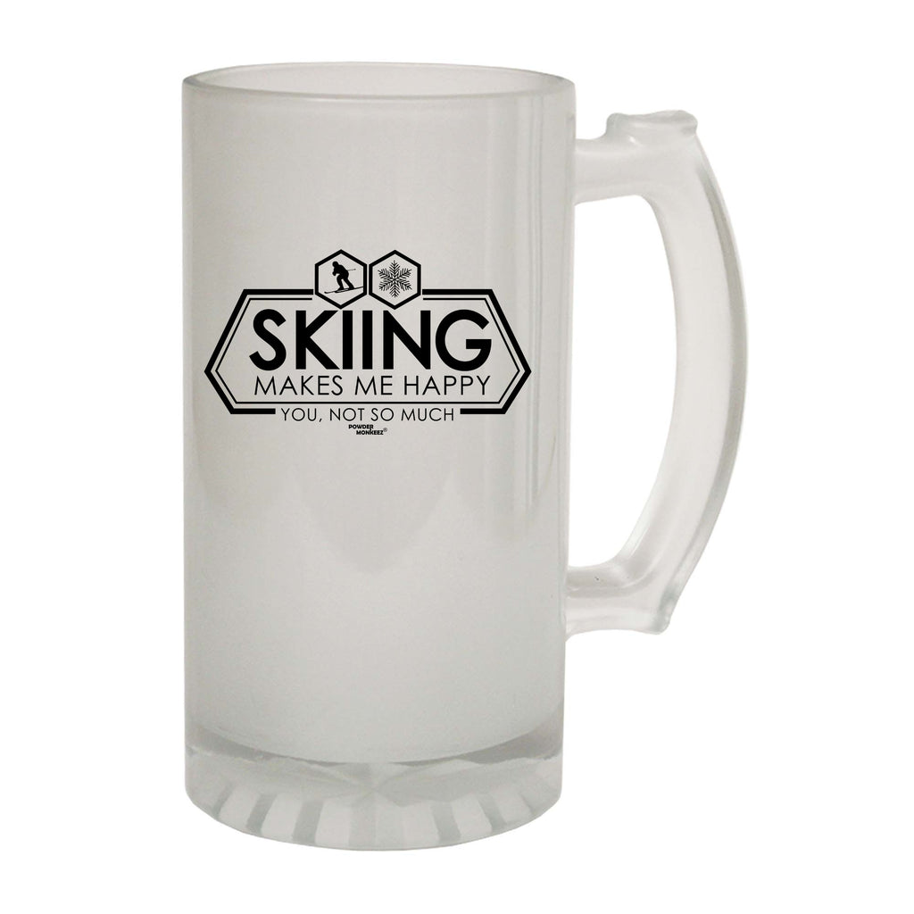 Pm Skiing Makes Me Happy - Funny Beer Stein