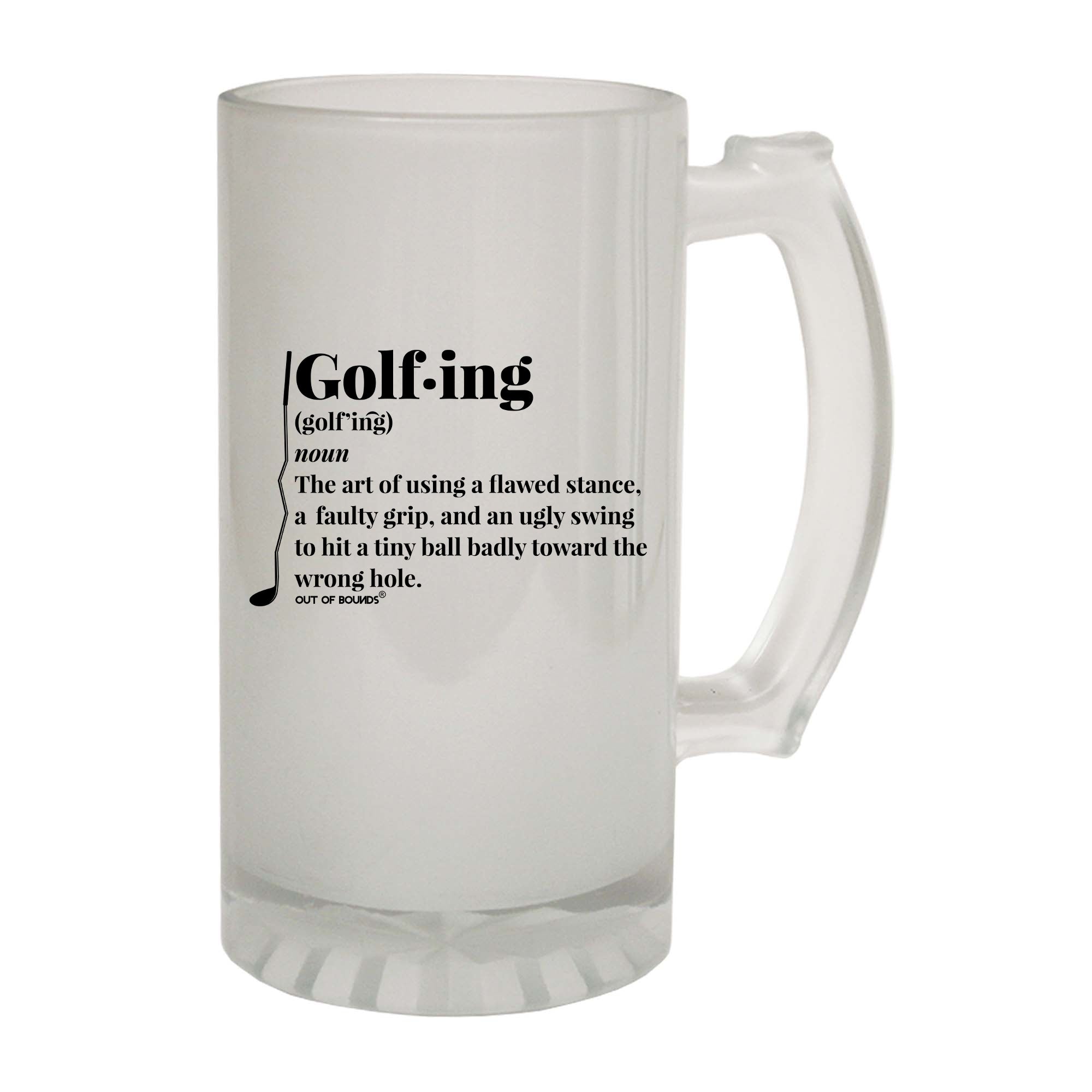 Golfing Noun Golf Oob - Funny Beer Stein