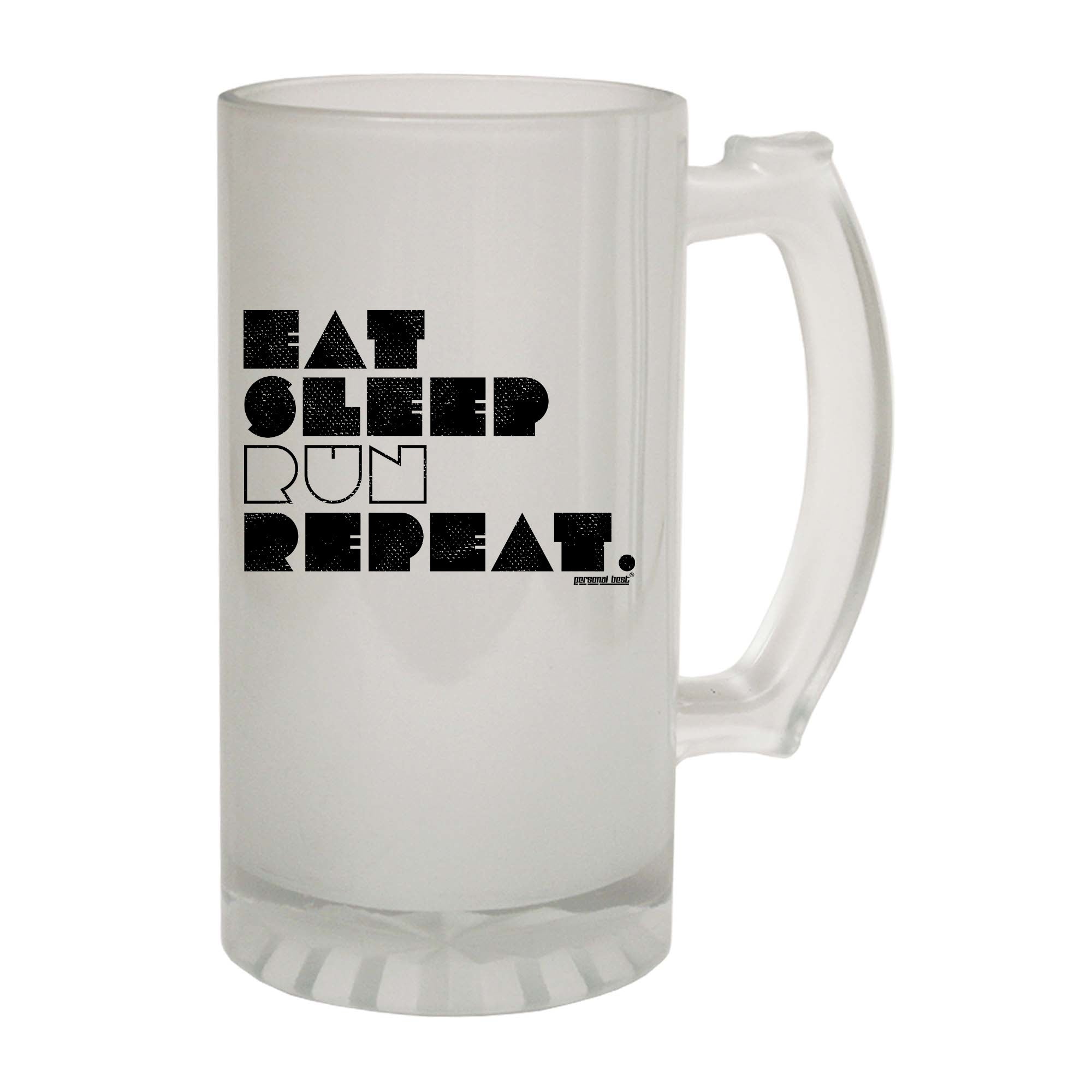 Pb Eat Sleep Run Repeat - Funny Beer Stein