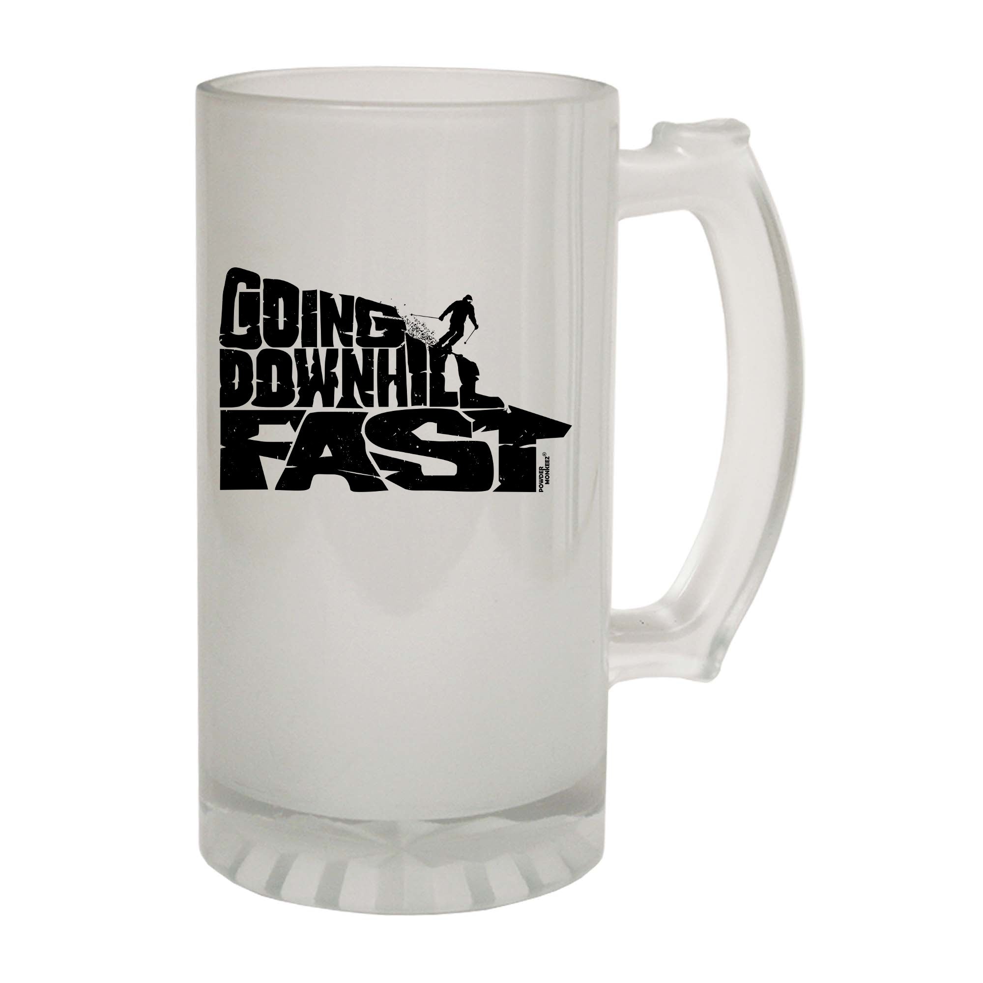 Pm Going Downhill Fast Ski - Funny Beer Stein