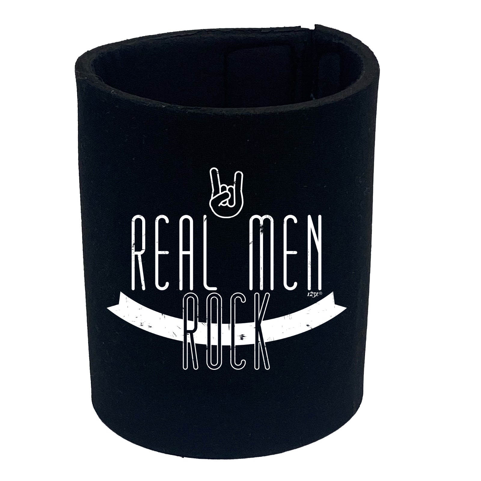 Real Men Rock Music - Funny Stubby Holder