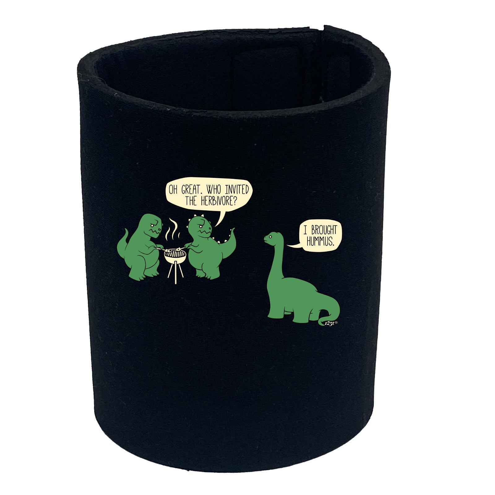 Invited The Herbivore Dinosaur - Funny Stubby Holder