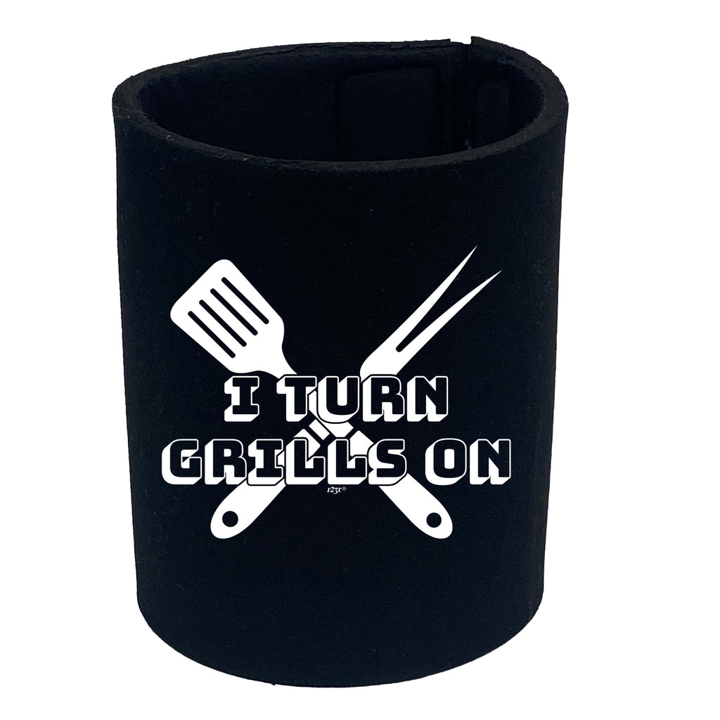 Turn Grills On Bbq - Funny Stubby Holder