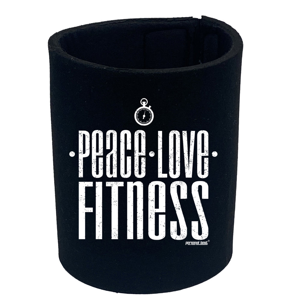 Pb Peace Love Fitness - Funny Stubby Holder