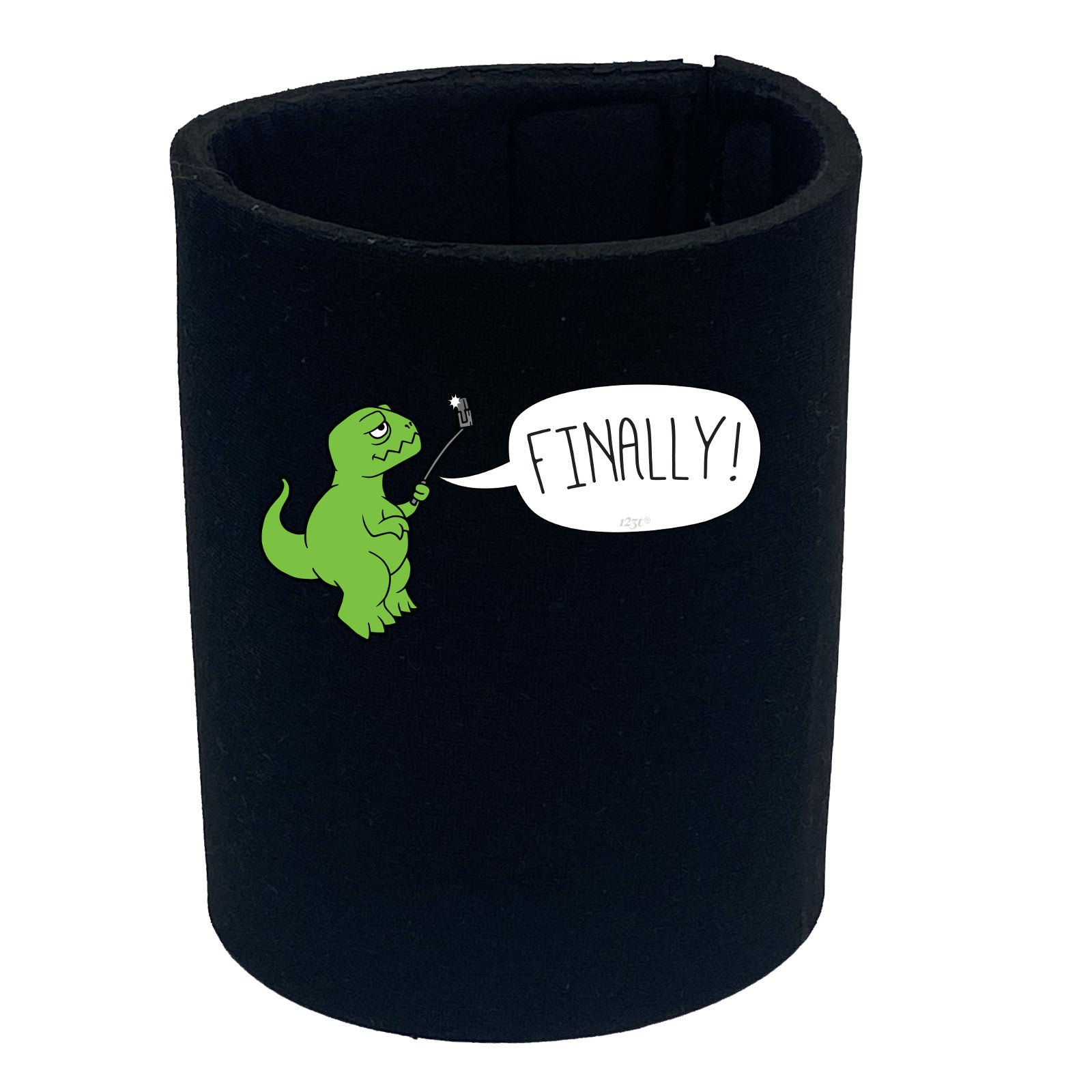 Trex Finally Selfie Dinosaur - Funny Stubby Holder