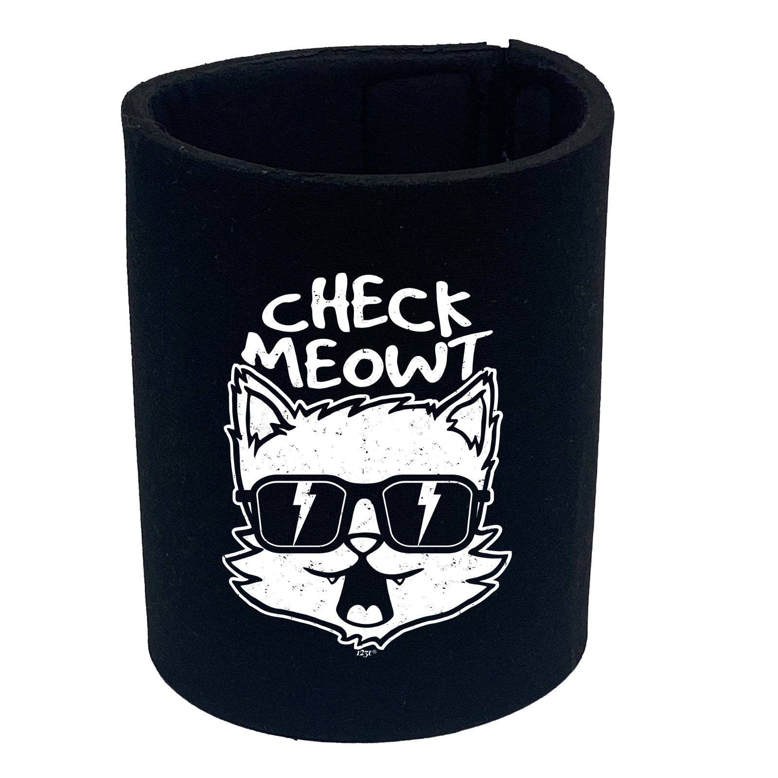 Check Meowt Cat - Funny Stubby Holder