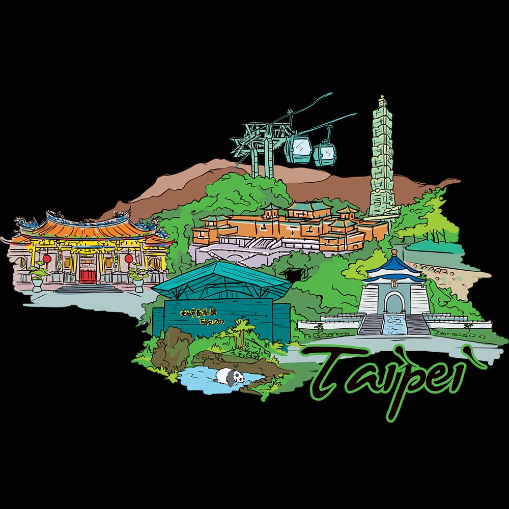 Taipei Taiwan Country Flag Destination - Mens 123t Funny T-Shirt Tshirts