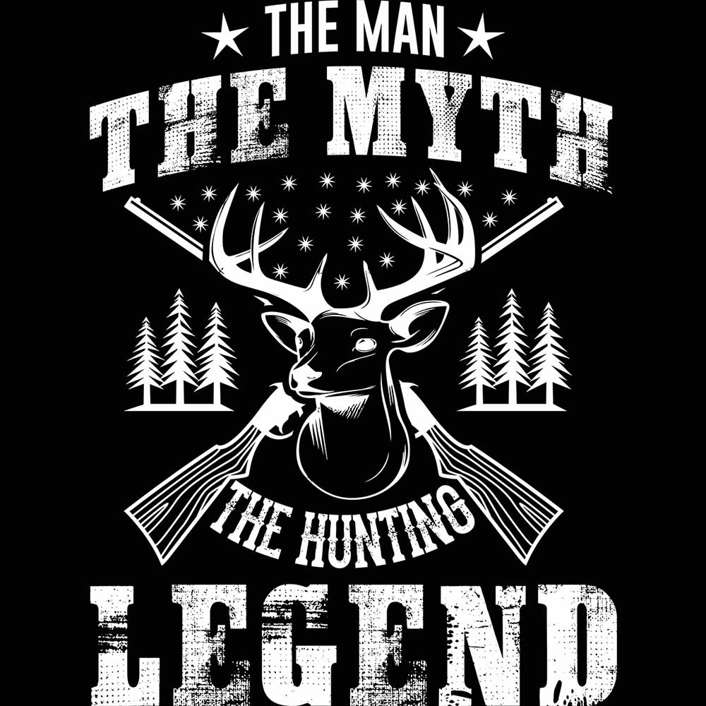 The Man Myth Hunting Legend Hunt - Mens 123t Funny T-Shirt Tshirts