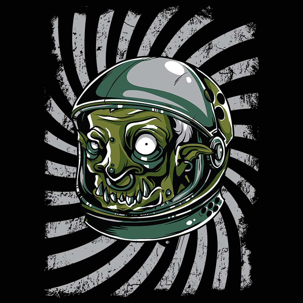 Zombie Space Monster - Mens 123t Funny T-Shirt Tshirts