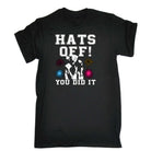 Hats Off You Did It Graduation University College - Mens Funny T-Shirt Tshirts