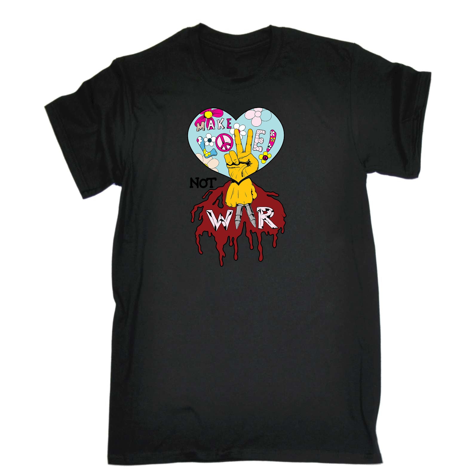 Make Love Not War - Mens Funny T-Shirt Tshirts