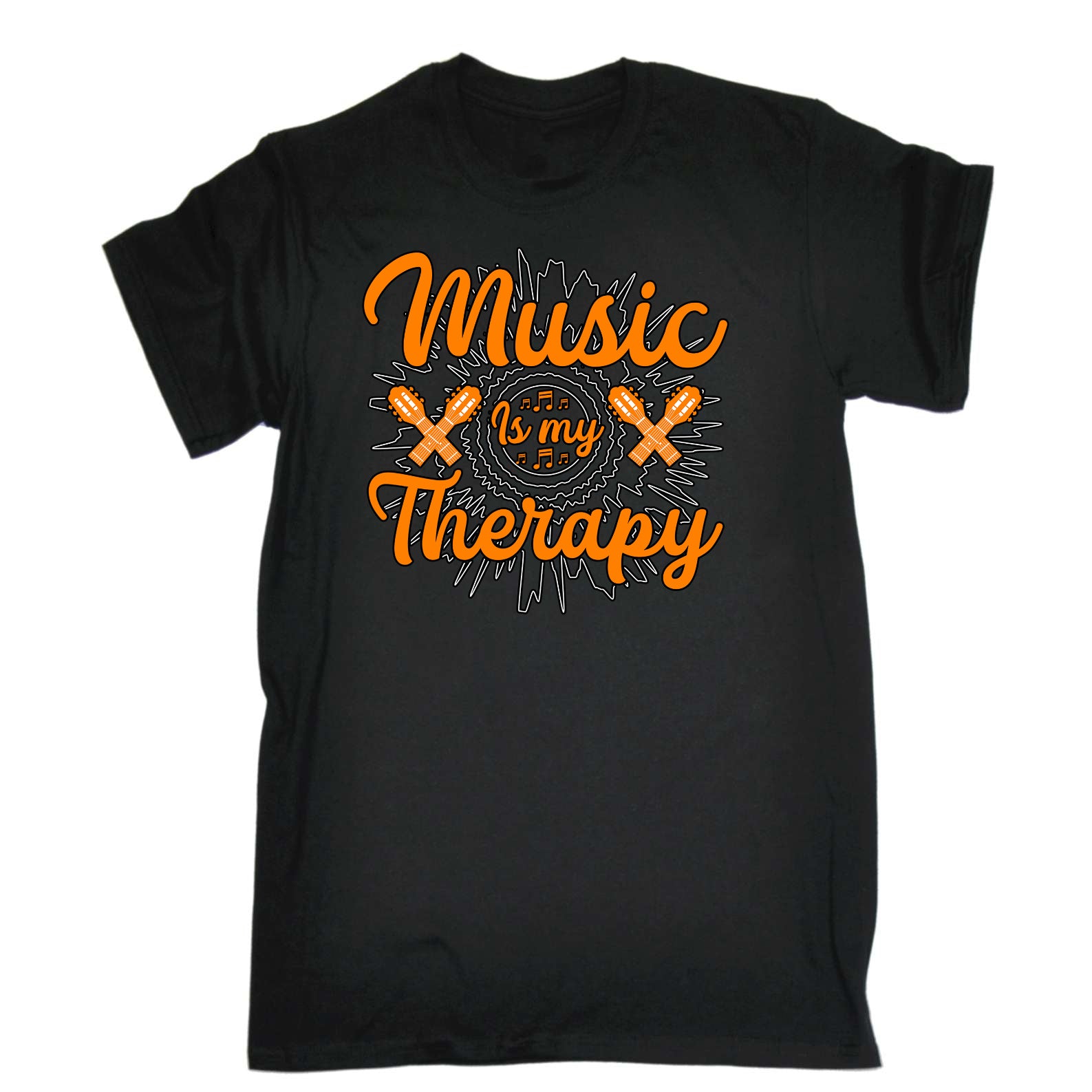 Music Is My Therapy Guitar Bass Electric - Mens Funny T-Shirt Tshirts