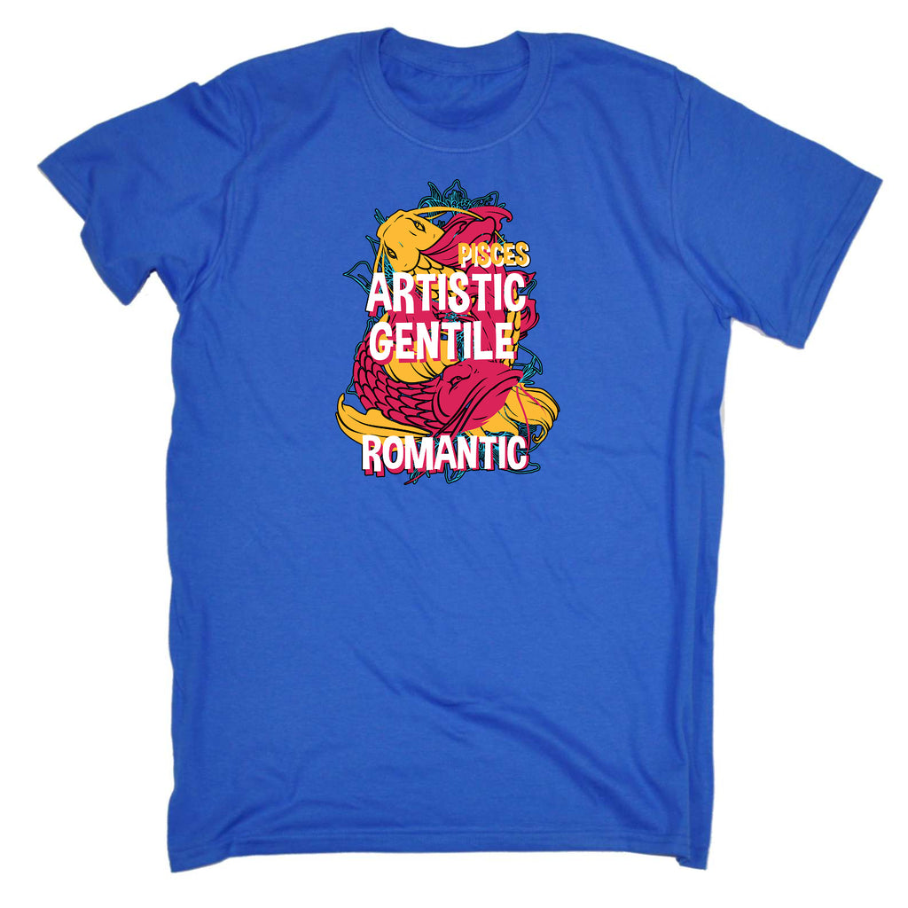 Pisces Birthday Gentile Romantic - Mens Funny T-Shirt Tshirts