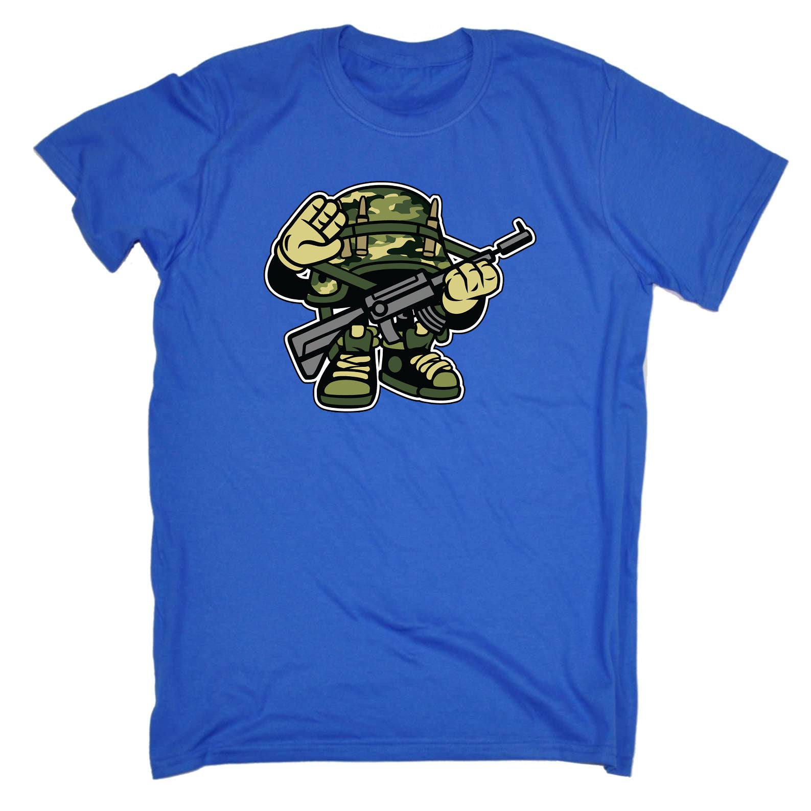 Soldier Cartoon Army - Mens Funny T-Shirt Tshirts