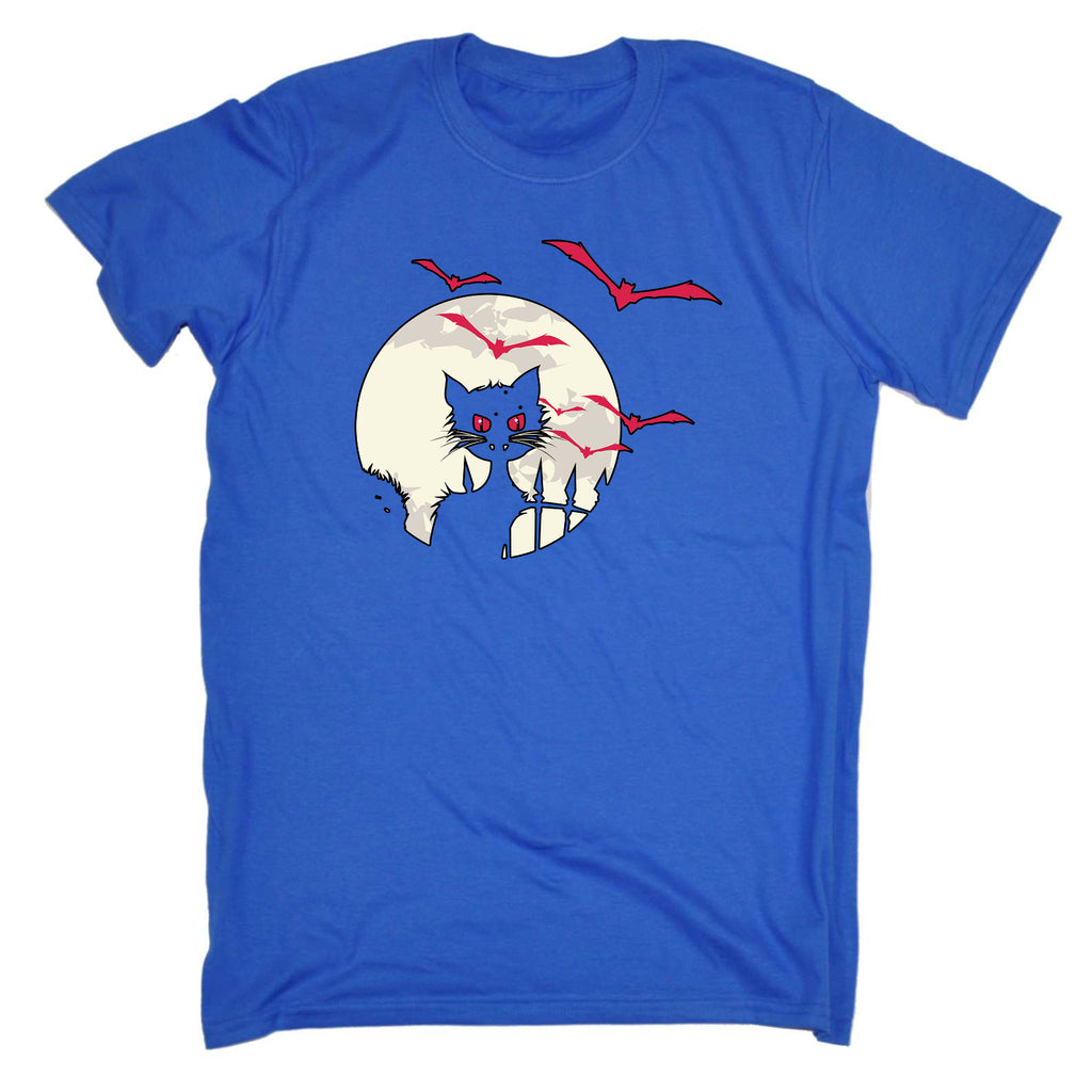 Halloween Scary Cat - Mens Funny T-Shirt Tshirts