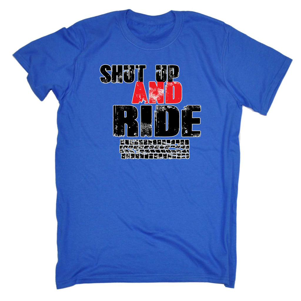 Shut Up And Ride Cycling Bicycle Bike - Mens Funny T-Shirt Tshirts