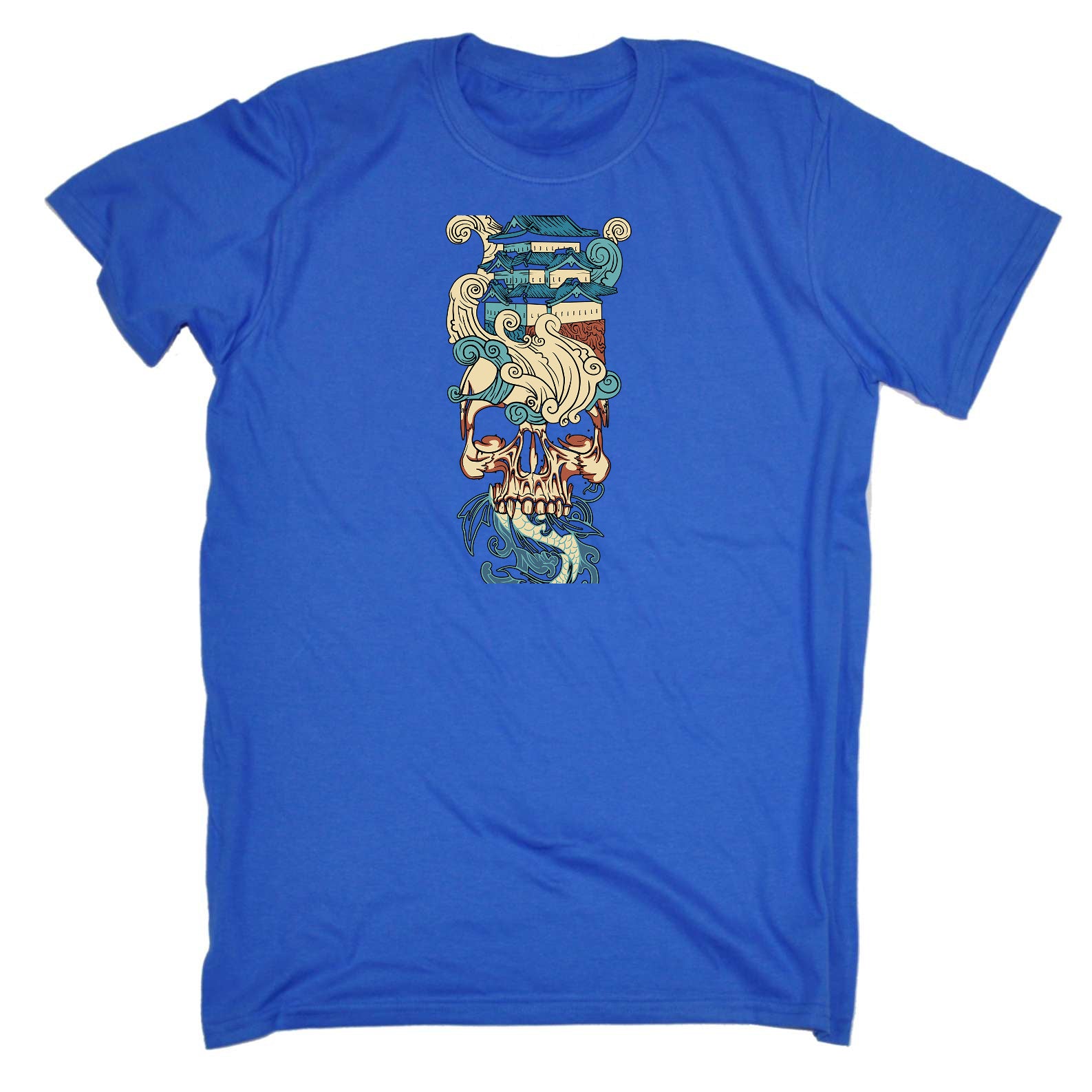 Temple Skull Koi - Mens Funny T-Shirt Tshirts