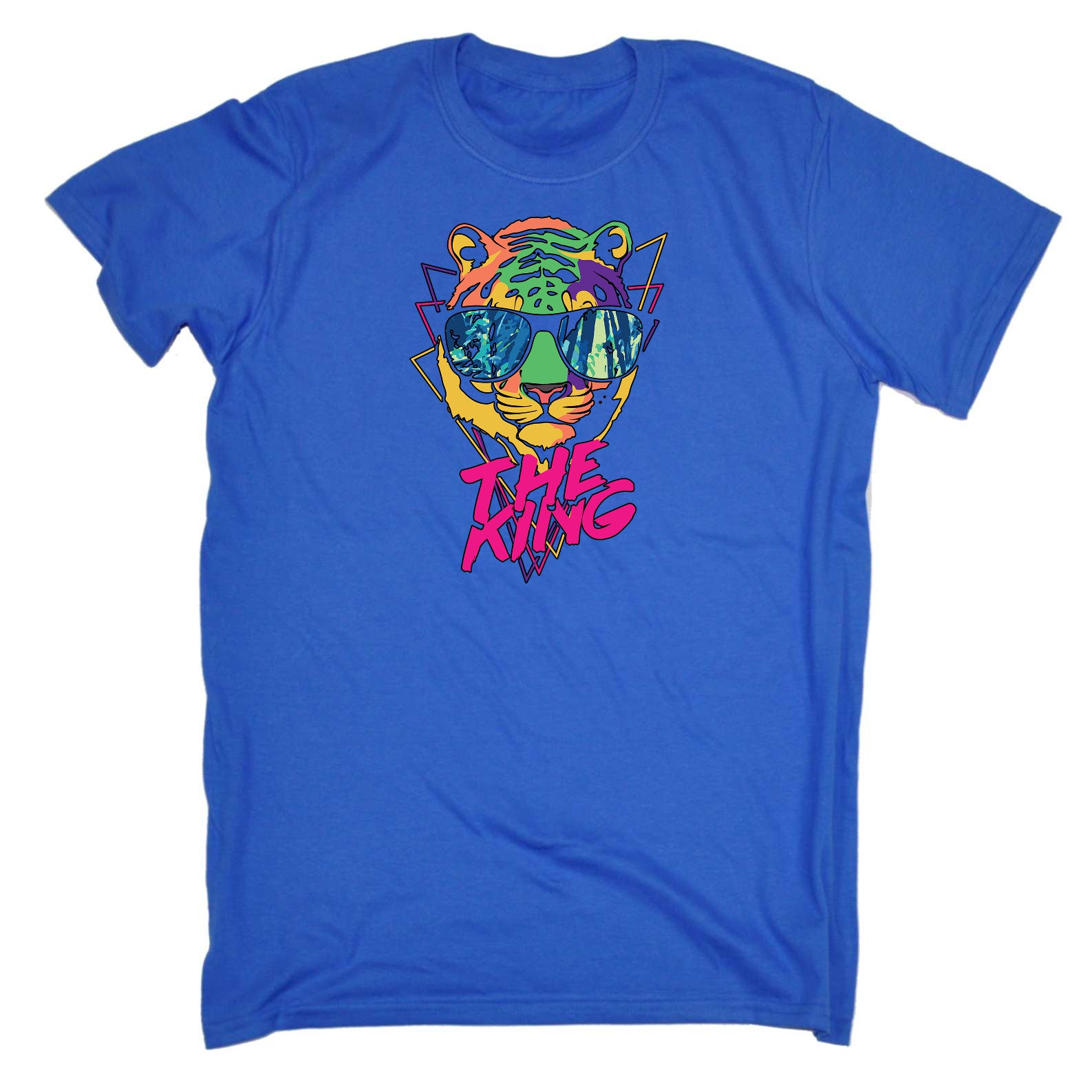 Tiger The King Retro Animal - Mens Funny T-Shirt Tshirts