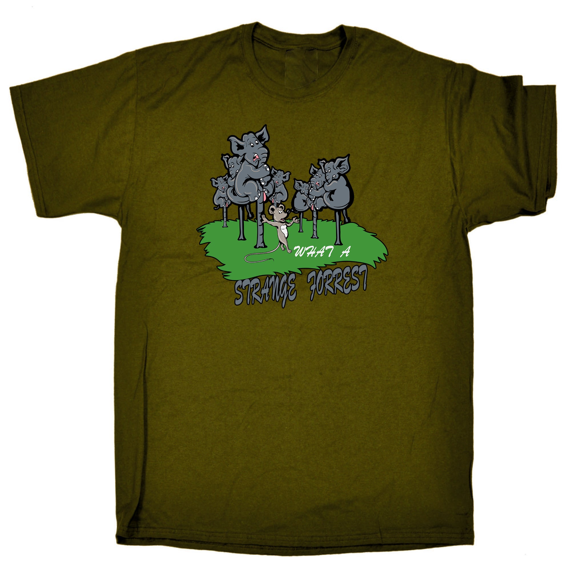 What A Strange Forest Elephant Mouse - Mens Funny T-Shirt Tshirts