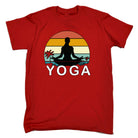 Yoga Sunset - Mens Funny T-Shirt Tshirts