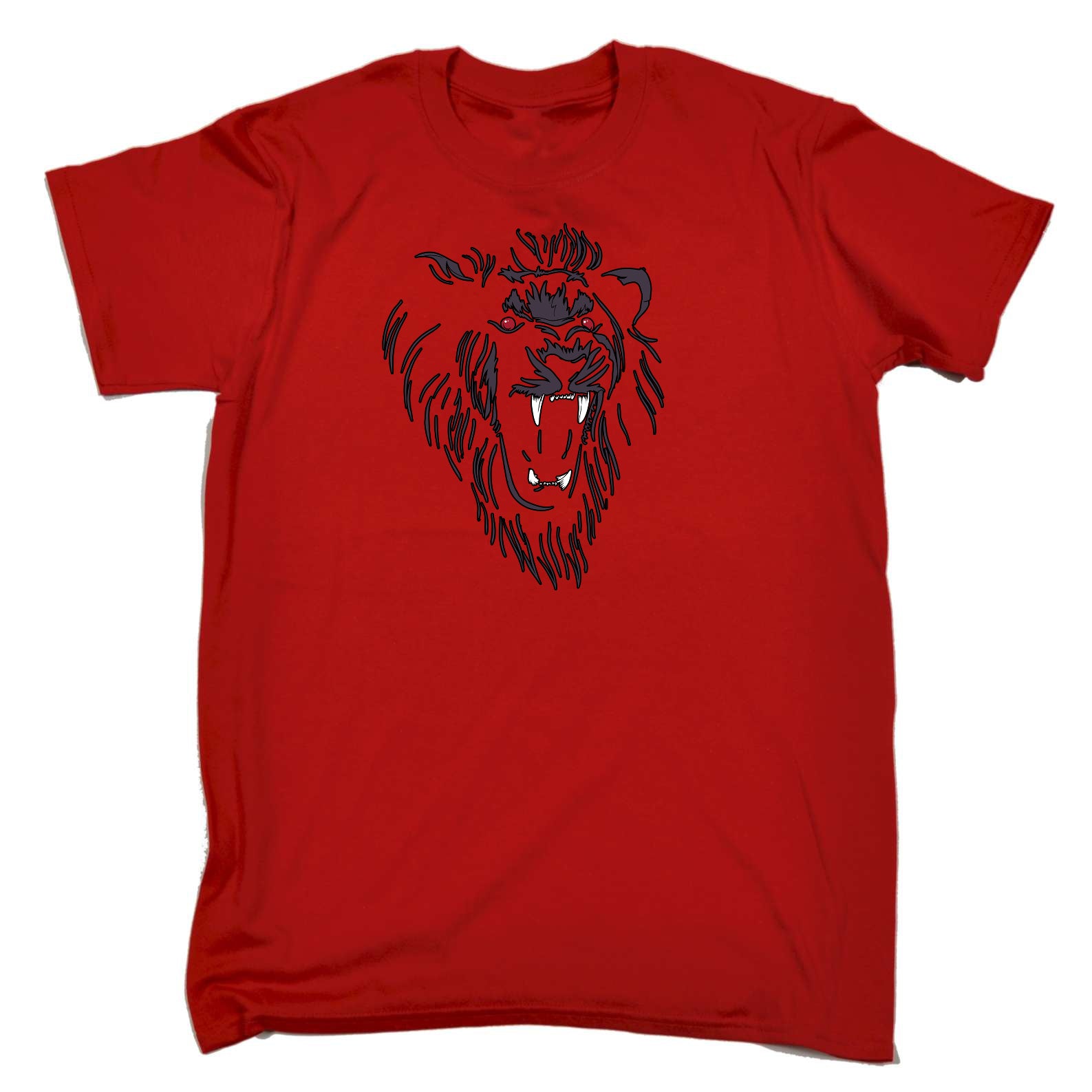 Lion Raw - Mens Funny T-Shirt Tshirts