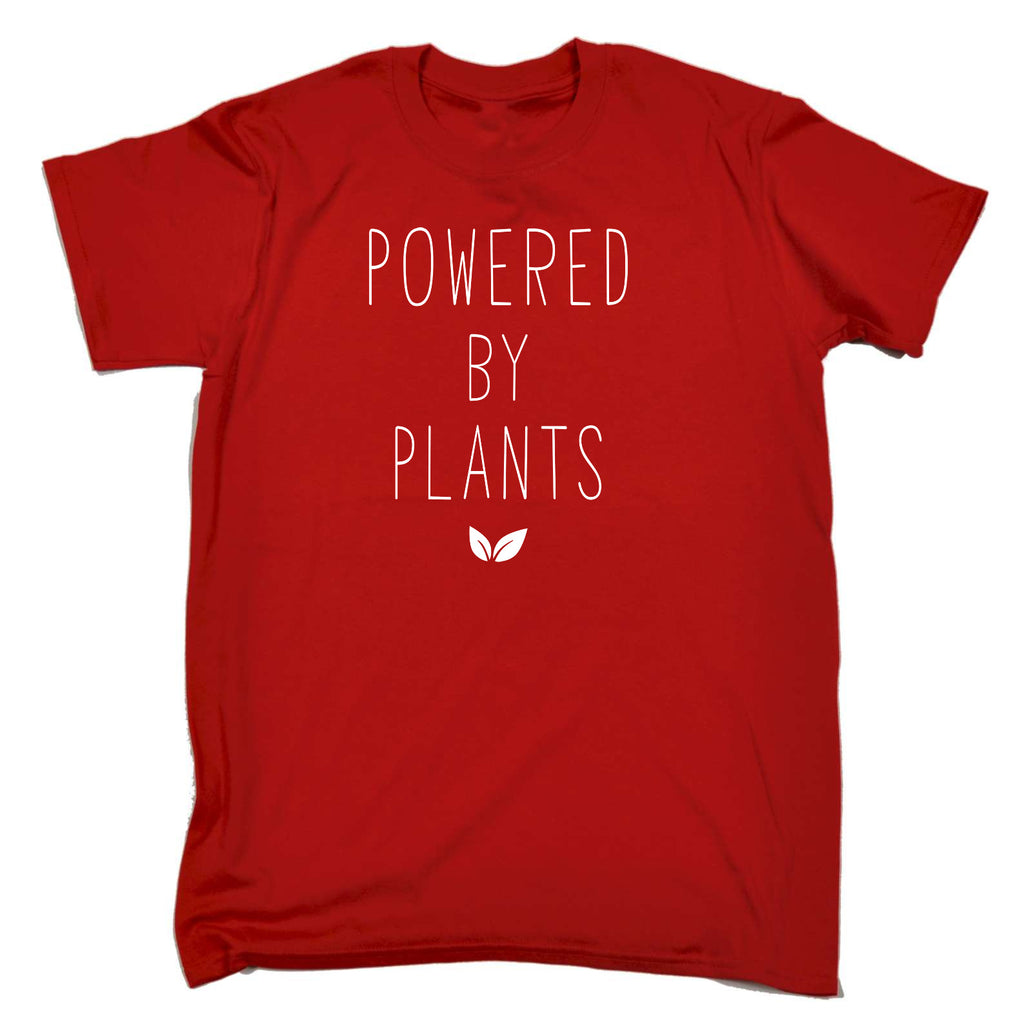Powered By Plants Vegan Food - Mens Funny T-Shirt Tshirts