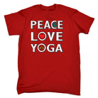 Peace Love Yoga - Mens Funny T-Shirt Tshirts
