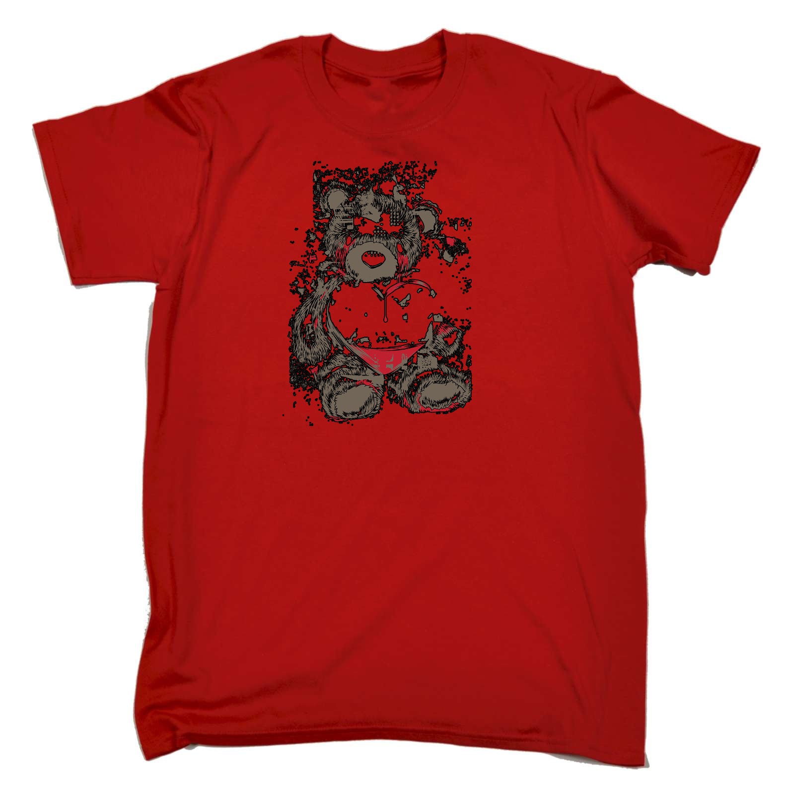 Teddy Bear Love Heart Fashion - Mens Funny T-Shirt Tshirts