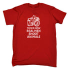 This Is How Real Men Shoot Animals Camera Vegan - Mens Funny T-Shirt Tshirts