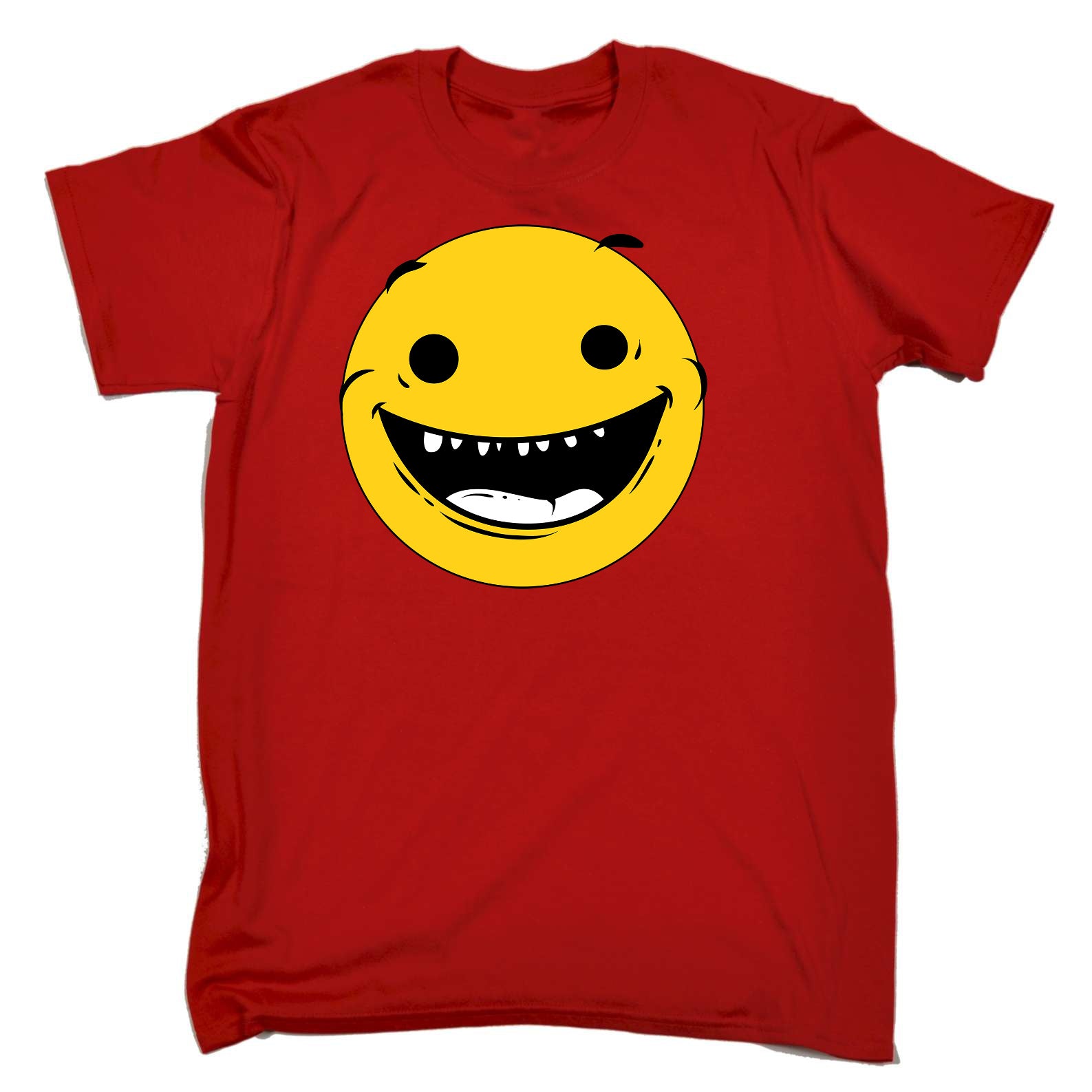 Smiling Emoji Face - Mens Funny T-Shirt Tshirts