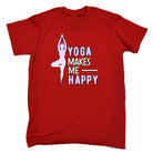 Yoga Makes Me Happy - Mens Funny T-Shirt Tshirts