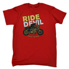 Ride Devil Move Fast Motorbike Motorcycle - Mens Funny T-Shirt Tshirts