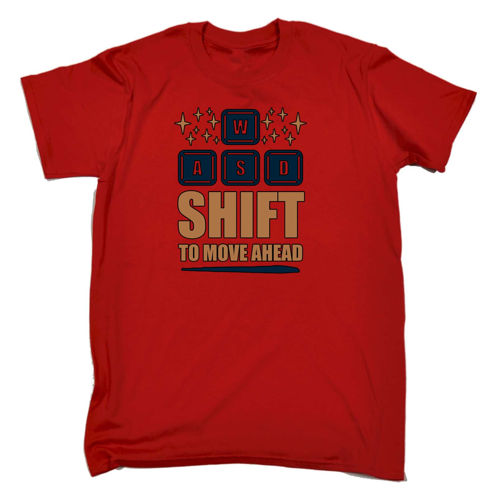 Wasd Shirt To Move Ahead - Mens Funny T-Shirt Tshirts