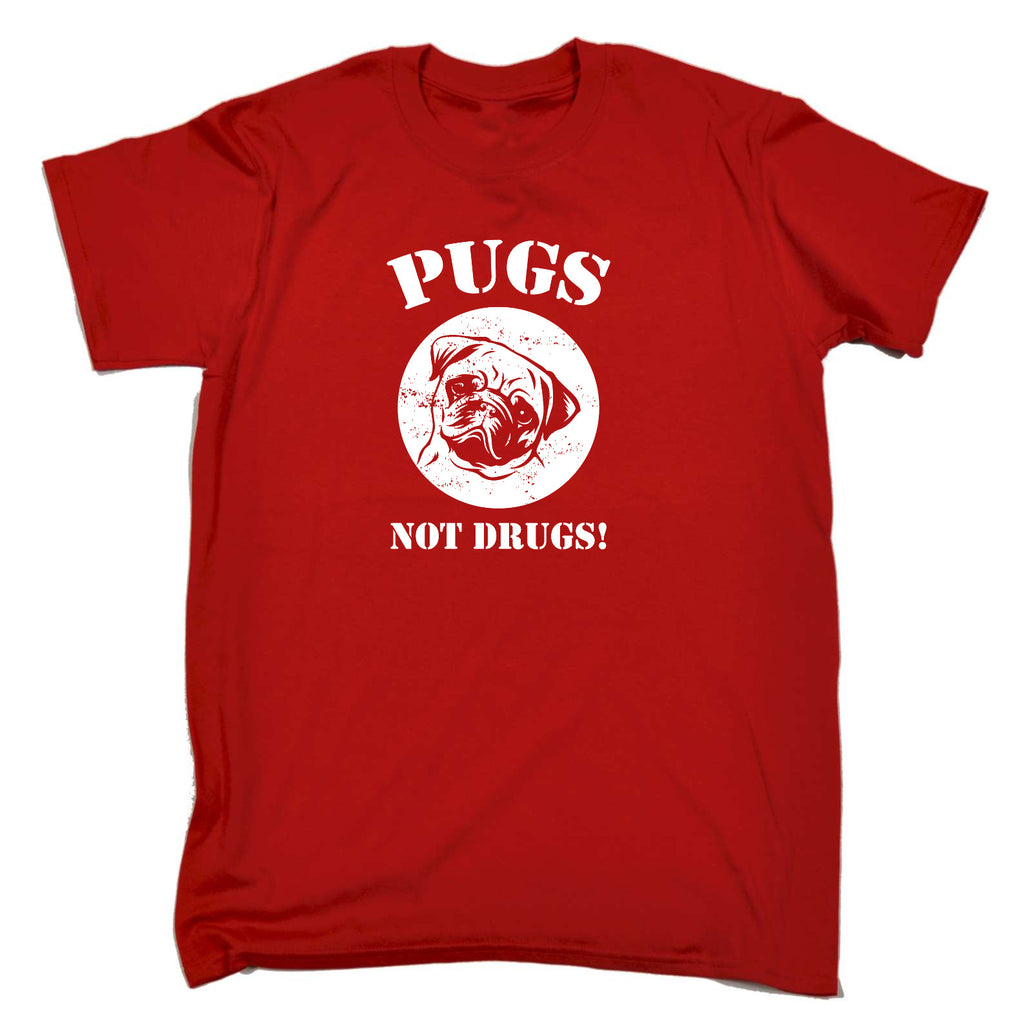 Pugs Not Drugs V2 Dogs Dog Pet Animal - Mens Funny T-Shirt Tshirts
