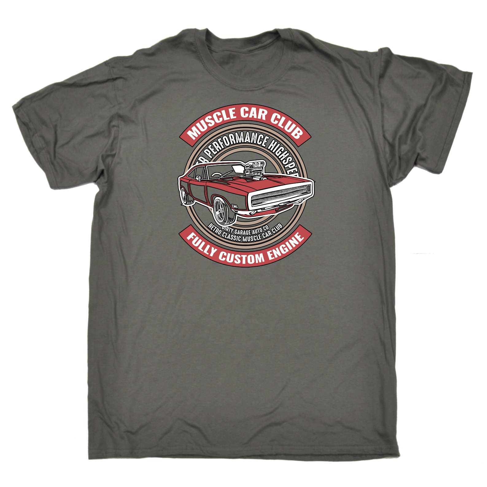Muscle Car Club Fully Custom Engine - Mens Funny T-Shirt Tshirts
