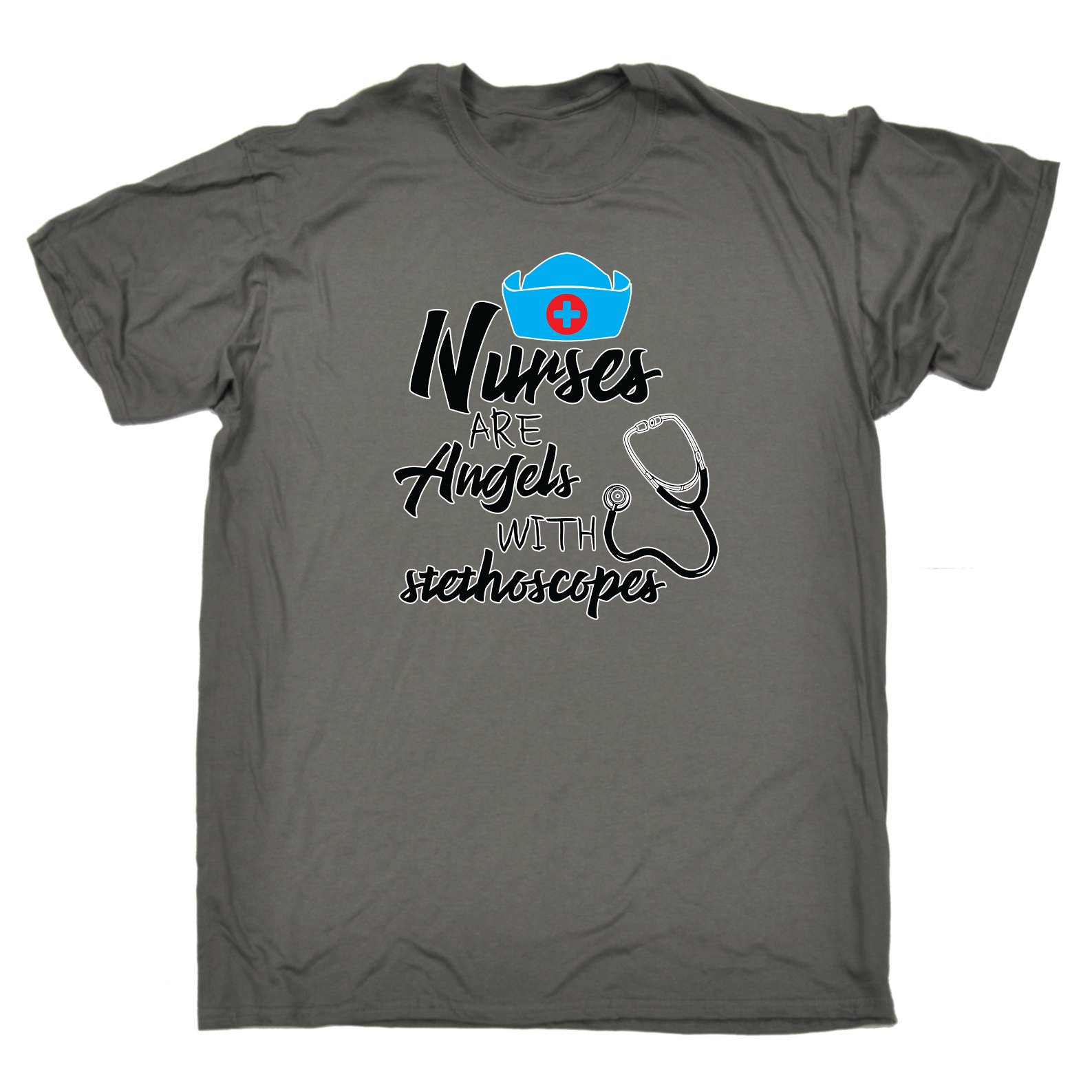 Nurses Are Angles With Stethoscopes - Mens Funny T-Shirt Tshirts