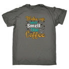 Wake Up And Smell The Coffee - Mens Funny T-Shirt Tshirts