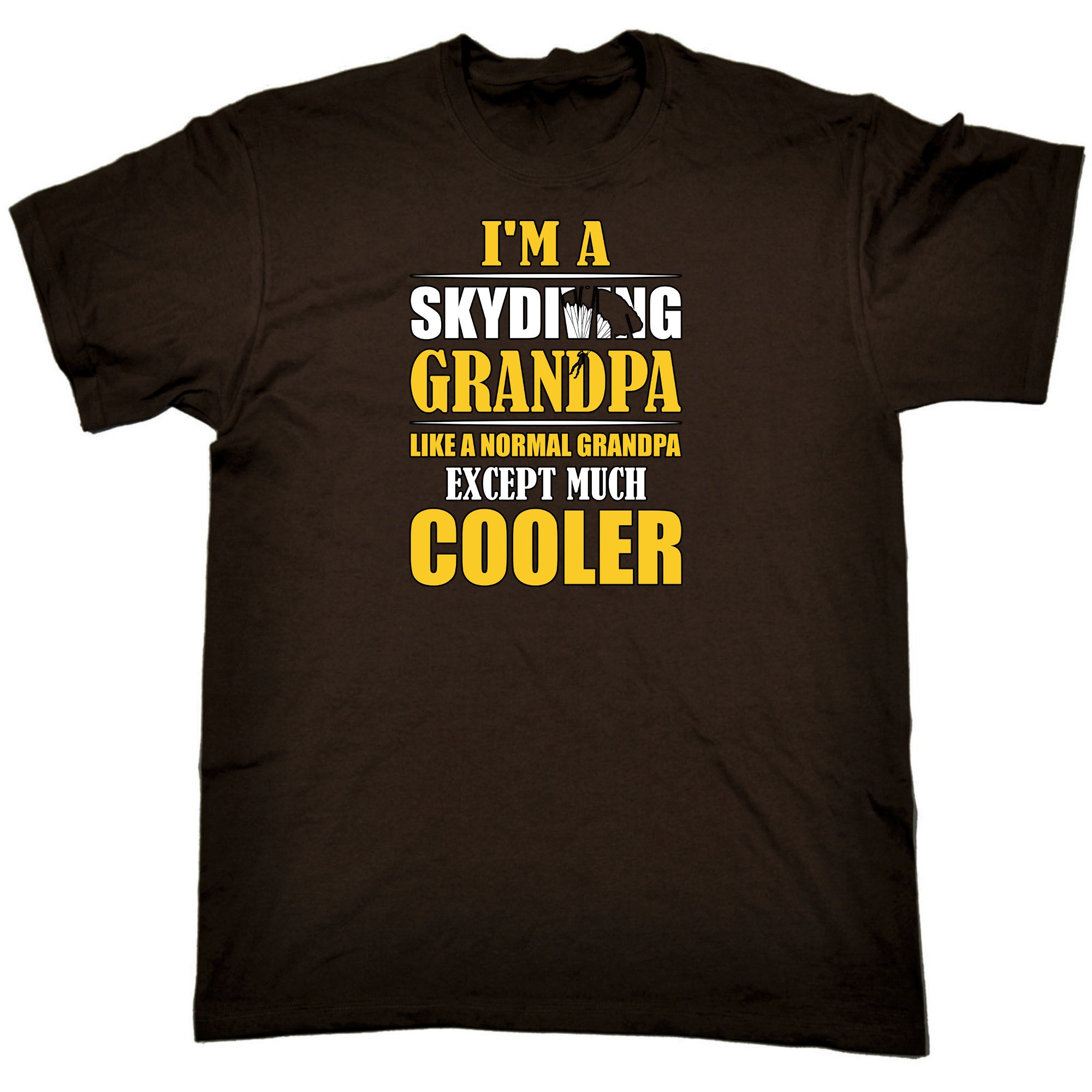 Skydiving Grandpa Much Cooler - Mens Funny T-Shirt Tshirts