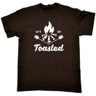 Lets Get Toasted Marshmallows Camping Campfire - Mens Funny T-Shirt Tshirts