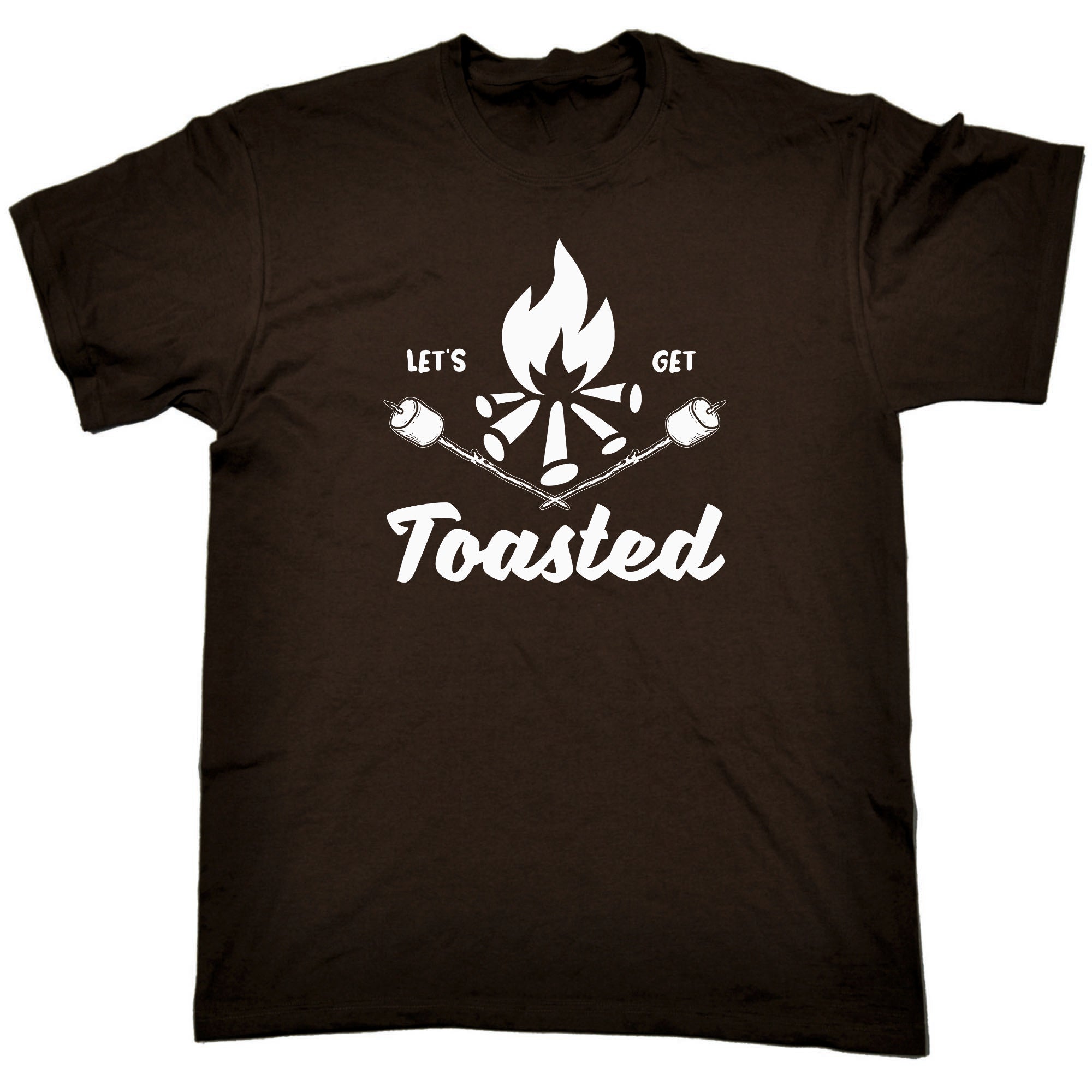 Lets Get Toasted Marshmallows Camping Campfire - Mens Funny T-Shirt Tshirts