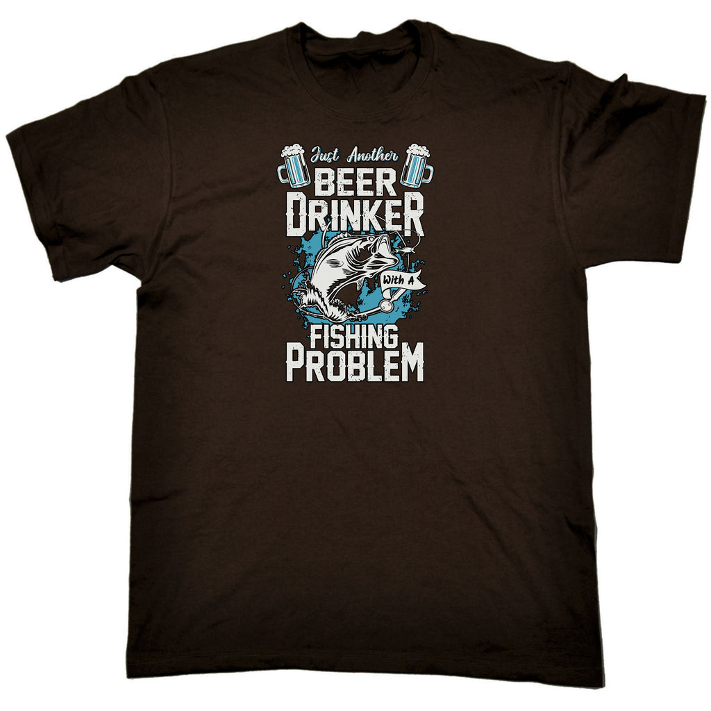 Just Another Beer Drinker With A Fishing Problem - Mens Funny T-Shirt Tshirts
