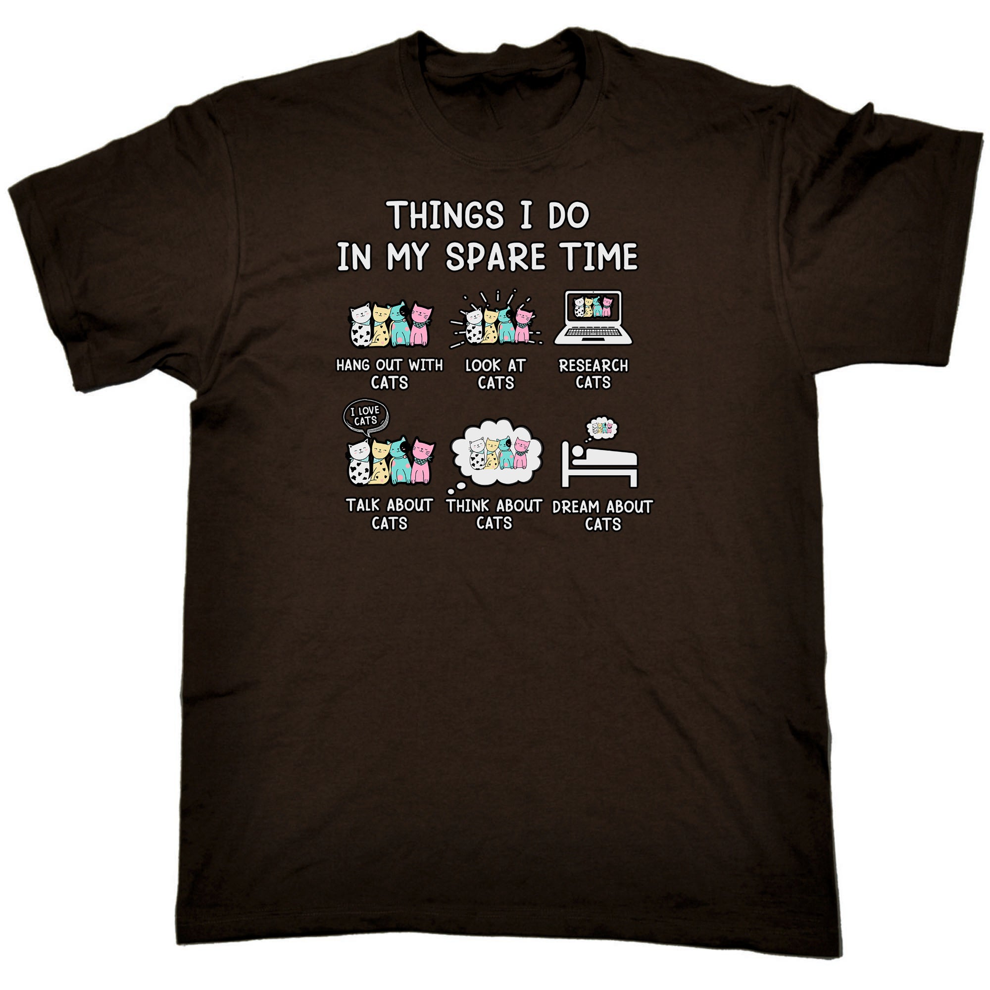 In My Spare Time Cat Kitten Pussy Cats - Mens Funny T-Shirt Tshirts