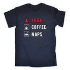 Yoga Coffee Naps - Mens Funny T-Shirt Tshirts