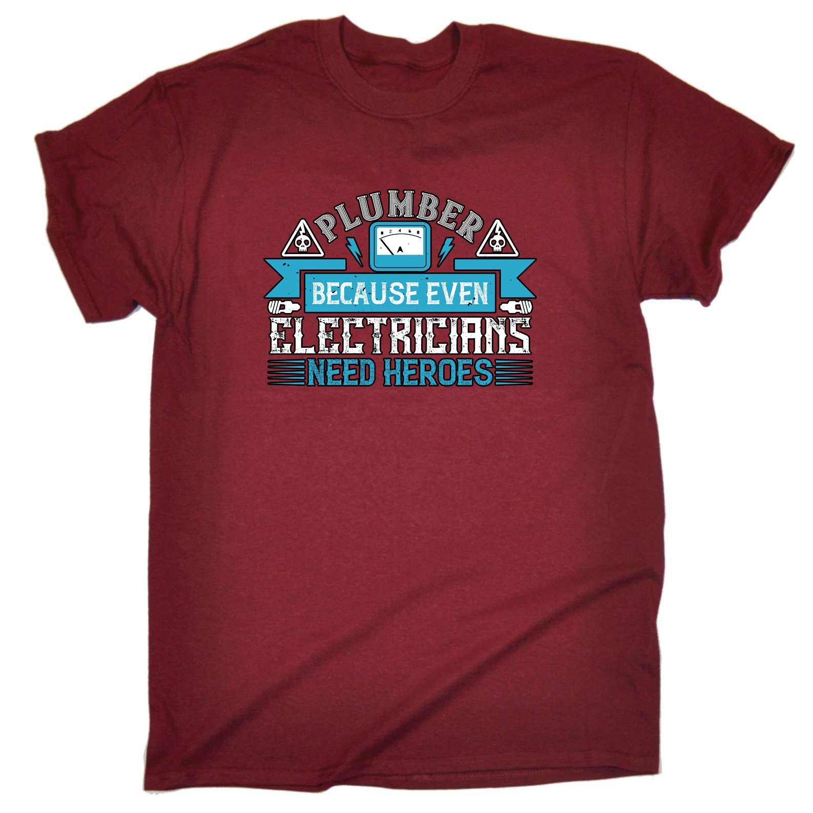 Plumber Because Even Electricians Need Heroes Sparky - Mens Funny T-Shirt Tshirts