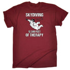 Skydiving 12500 Feet Of Therapy - Mens Funny T-Shirt Tshirts