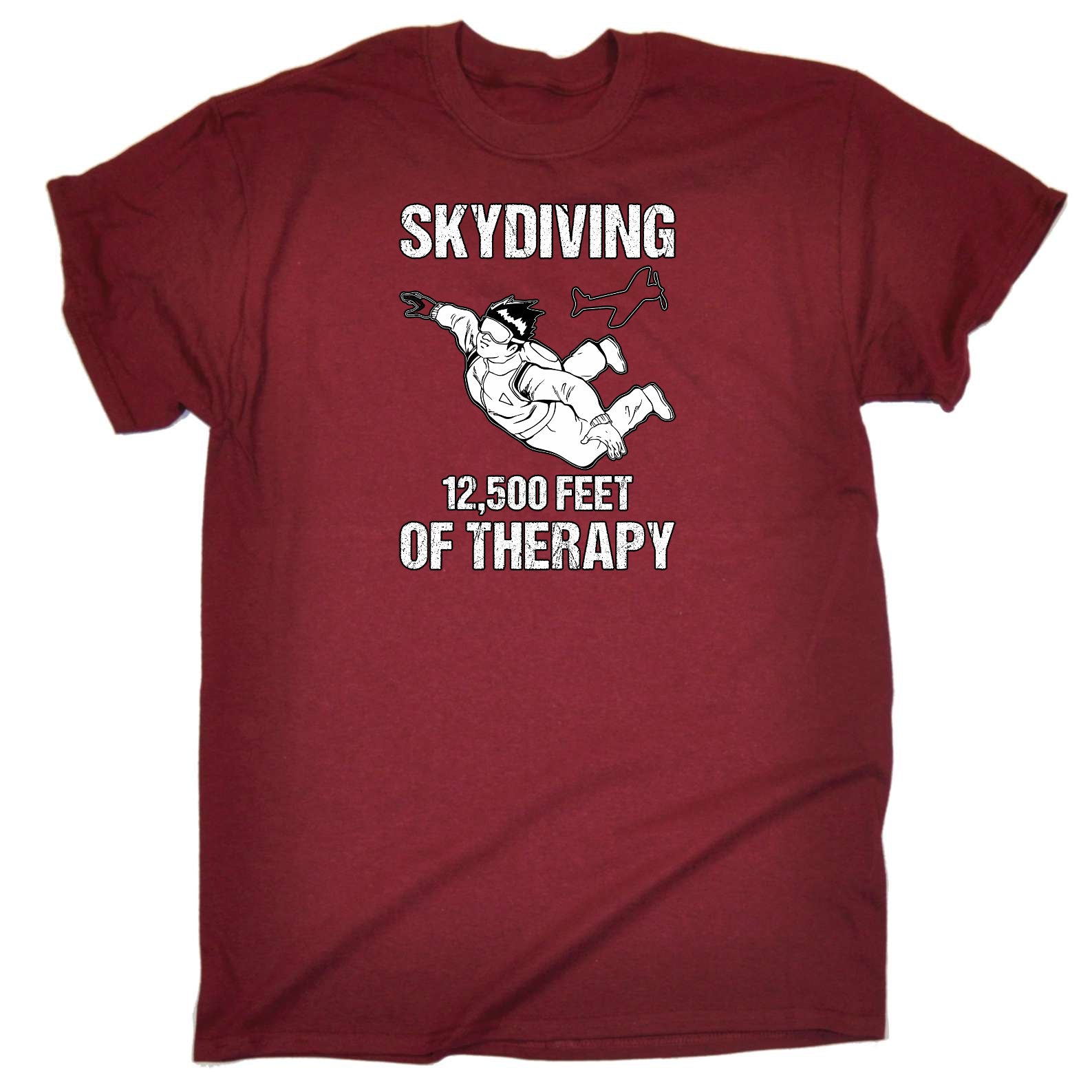 Skydiving 12500 Feet Of Therapy - Mens Funny T-Shirt Tshirts