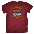 If It Involves Skydiving And Beer Im In - Mens Funny T-Shirt Tshirts