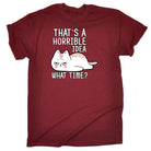 Horrible Idea What Time Cat Avocado - Mens Funny T-Shirt Tshirts